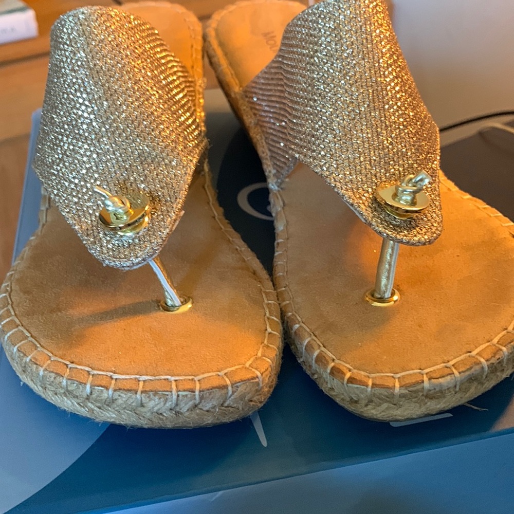 Mountain Sole Espadrille Wedge Thong Sandels